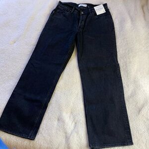 Abercrombie and Fitch 90s low rise baggy jean black